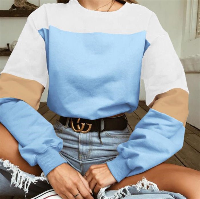 Sweat-shirt sportif pour femmes avec des rayures en bloc modernes Levoire