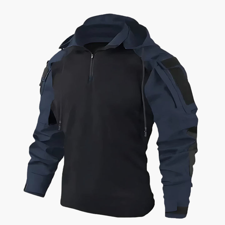 Levoire | Veste à capuche tactique à manches longues avec poches Bleu foncé