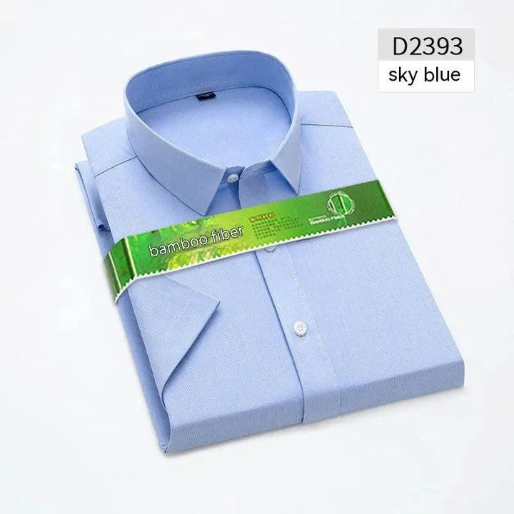 Levoire | Chemise pour hommes en viscose de bambou unie Bleu ciel