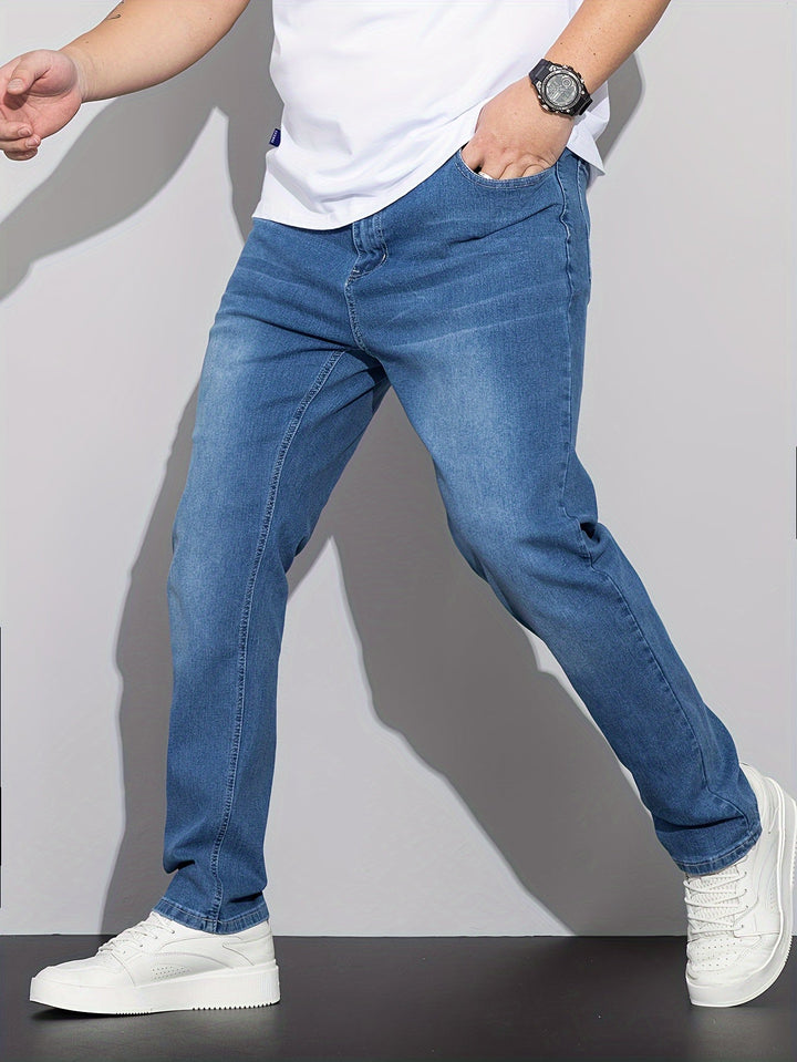 Levoire | Jeans Rentot En Denim Uni Bleu clair
