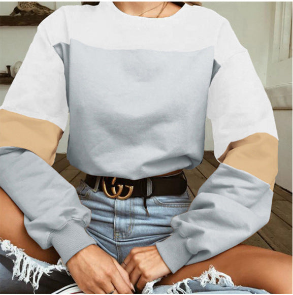 Sweat-shirt sportif pour femmes avec des rayures en bloc modernes Levoire