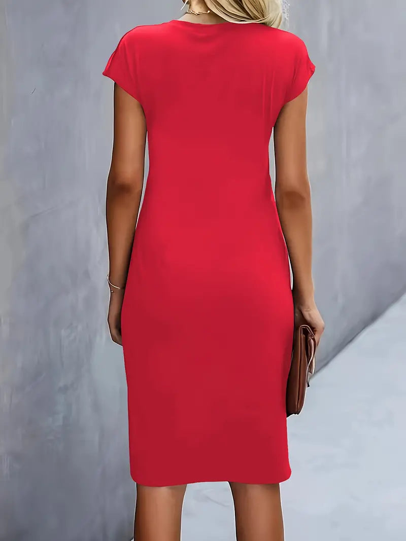 Levoire | Robe Unie Avec Encolure Ronde Et Encolure Ronde