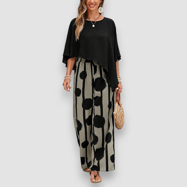 Levoire | Ensemble Deux Pièces Chic Avec Top Asymétrique Pour Femmes 2XL