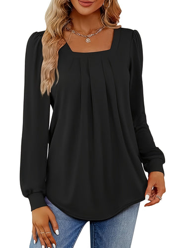 Levoire | Blouse Élégante Avec Décolleté Carré Et Plis