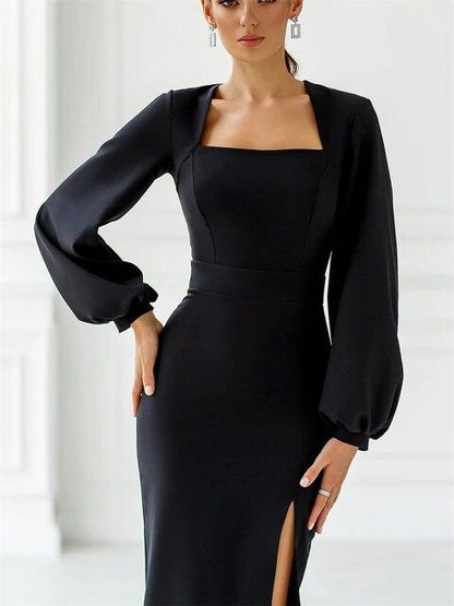 Levoire | Robe crayon élégante et drapée Noir