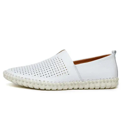 Levoire | Chaussures pour hommes en cuir souple Blanc Respirant
