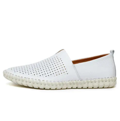 Levoire | Chaussures pour hommes en cuir souple Blanc Respirant