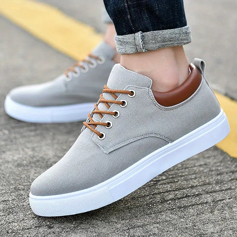 Levoire | Arkikankaat Tissu Printemps Baskets À Lacets Pour Hommes Gris