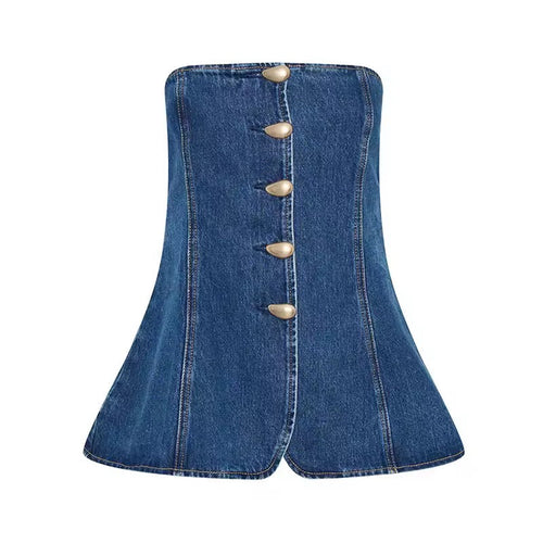 Levoire | Haut De Corset En Denim Chic