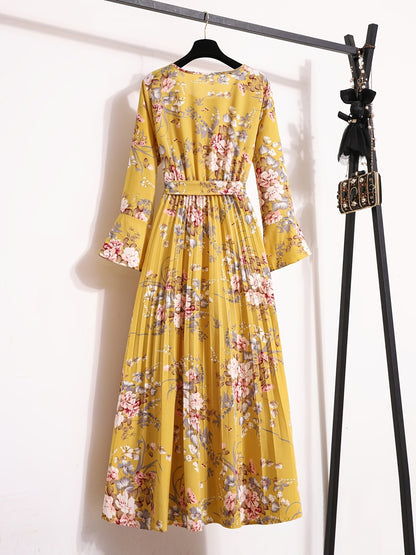 Levoire | Robe Maxi À Motifs Floraux Et À Manches Longues