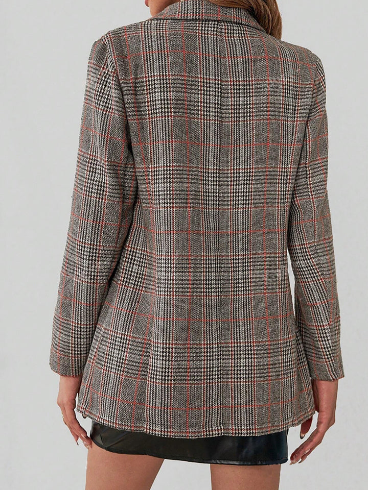 Levoire | Blazer À Carreaux Élégant À Manches Longues
