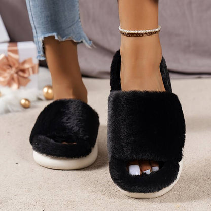 Levoire | Chaussons avec Confort Douillet et Matériau Moelleux pour Femmes Noir