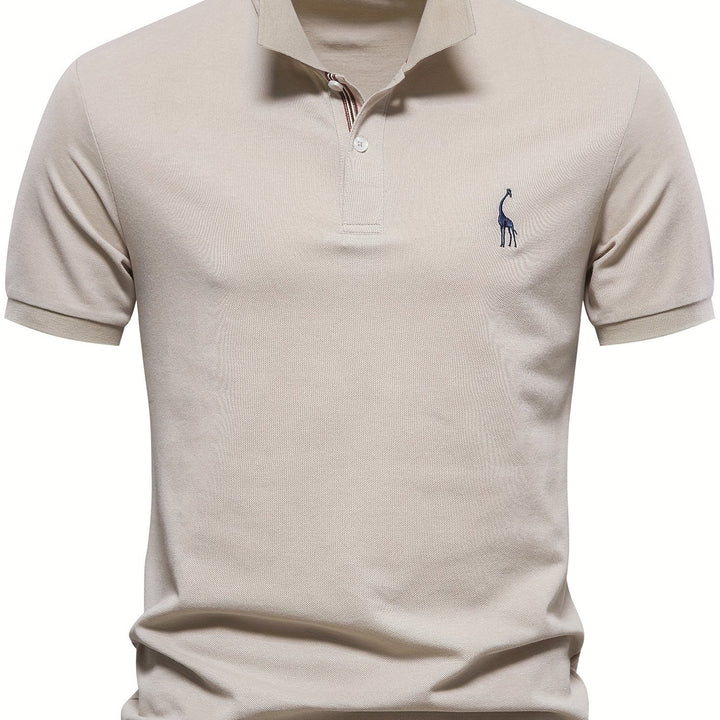 Levoire | Chemise Pour Hommes Unie Avec Motif De Girafe Couleur kaki