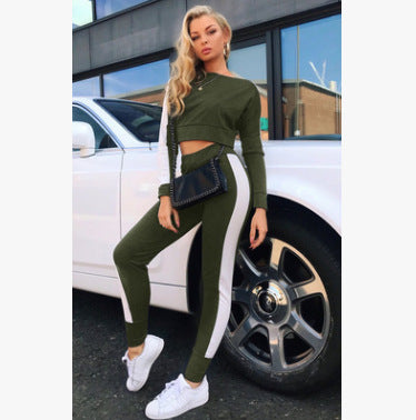 Ensemble de loisirs sporty pour femmes avec crop top et pantalons ajustés Levoire