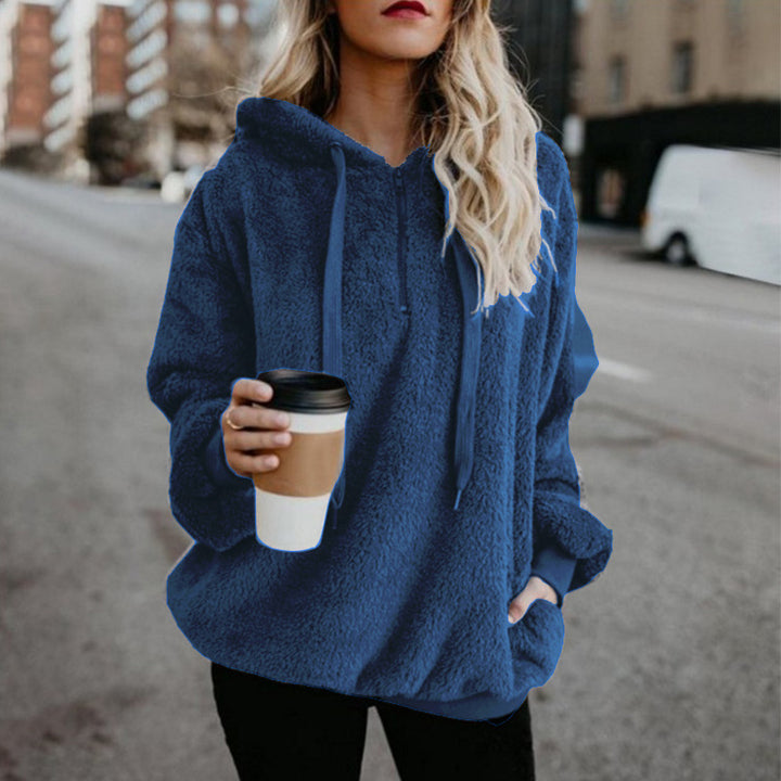 Pull en polaire confortable pour femmes avec fermeture éclair Levoire