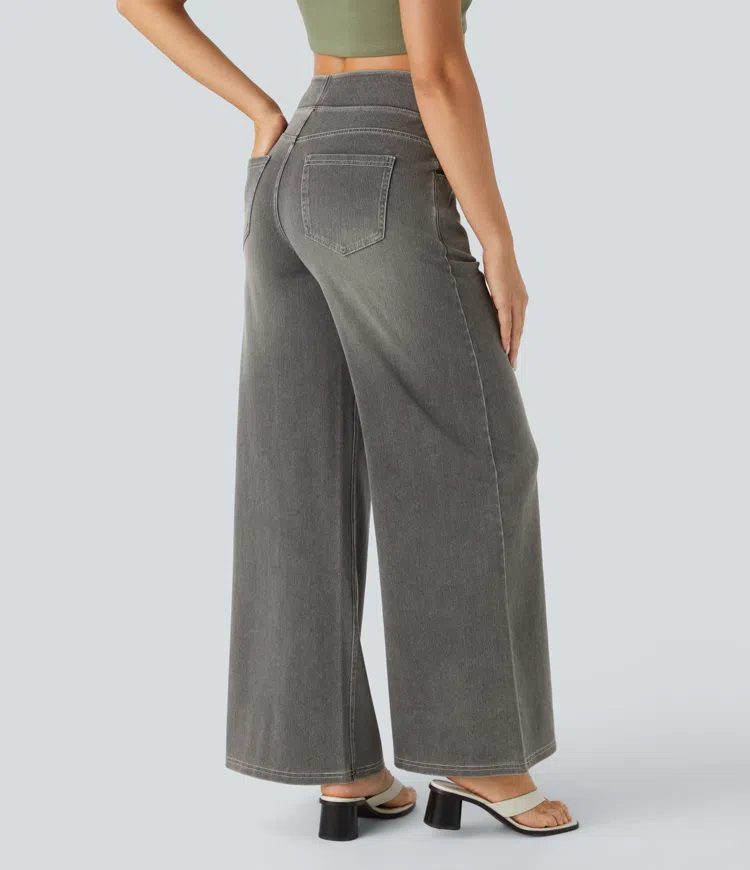 Levoire | Pantalon Denim Stretch Taille Haute Femme