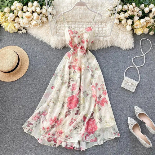 Levoire | Robe imprimée avec jupe longue et ruban
