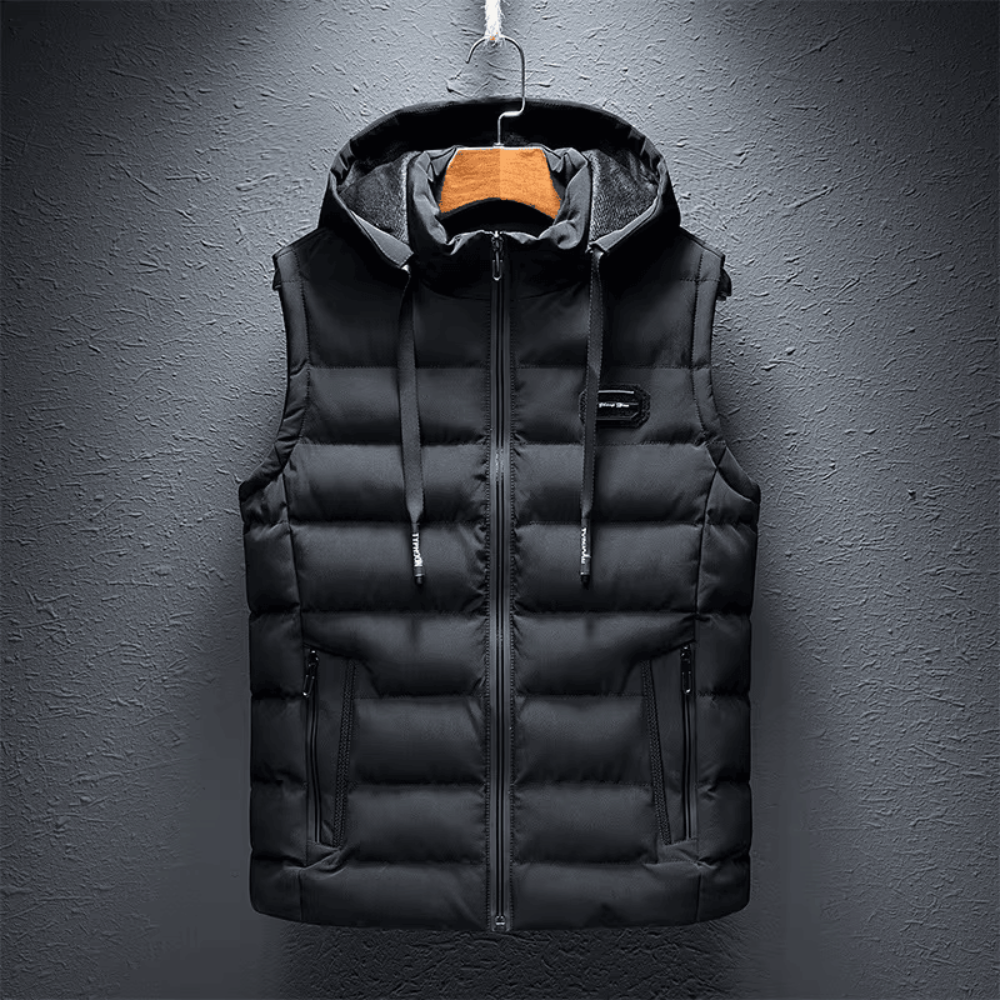 Levoire | Gilet Rembourré Avec Capuche Noir
