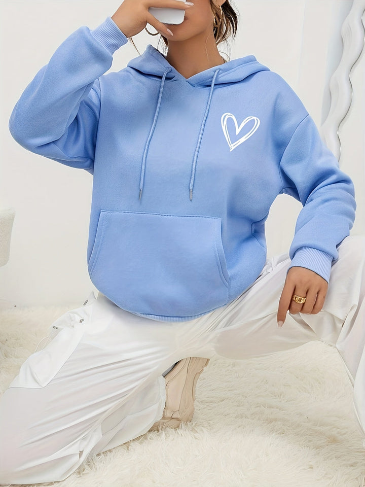 Levoire | Imprimé Cœur Sweat-Shirt Matériau Le bleu du globe céleste