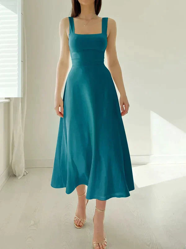 Levoire | Élégant robe midi Bleu Vert