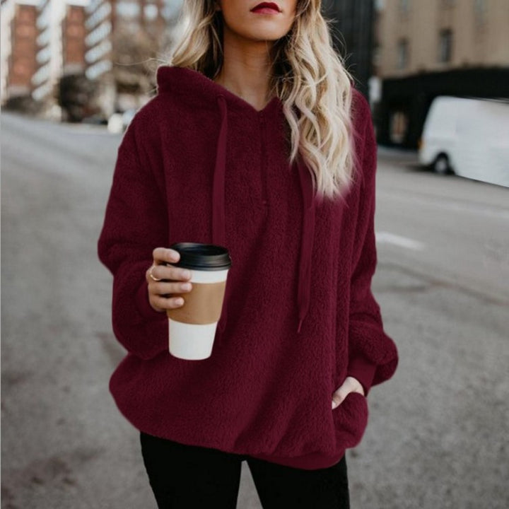 Pull en polaire confortable pour femmes avec fermeture éclair Levoire
