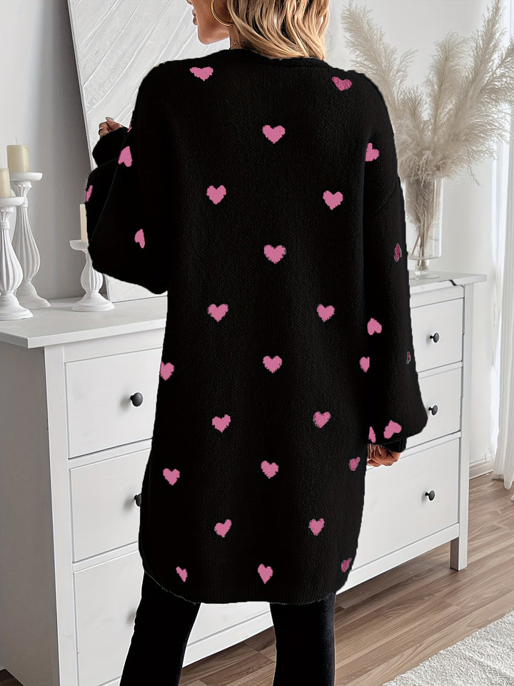Levoire | Rennot Prestige Shirt Heart Pattern Long Cardigan
