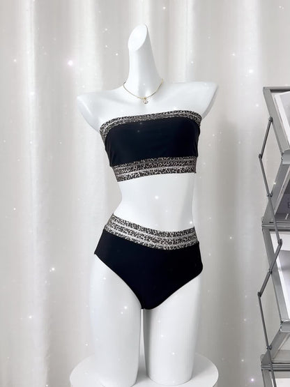 Levoire | Bikini Bandeau Avec Motif Léopard Pour Femmes