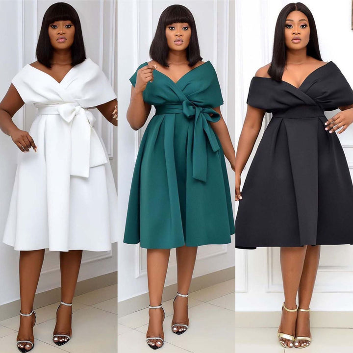 Levoire | Élégante Robe De Soirée À Décolleté En V Slim-Fit