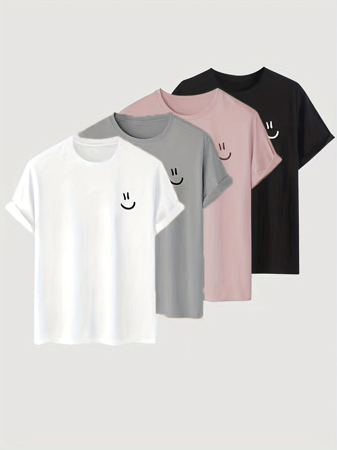 Levoire | Taille 4 T-Shirts Avec Impression Visages Rieurs Polykrhome