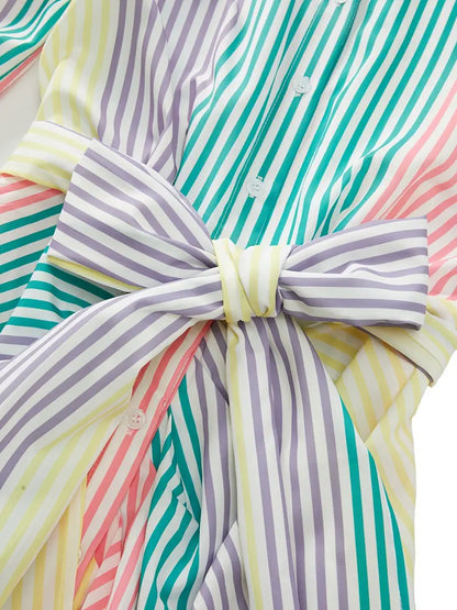 Levoire | Robe Maxi Avec Imprimé À Rayures Colorées