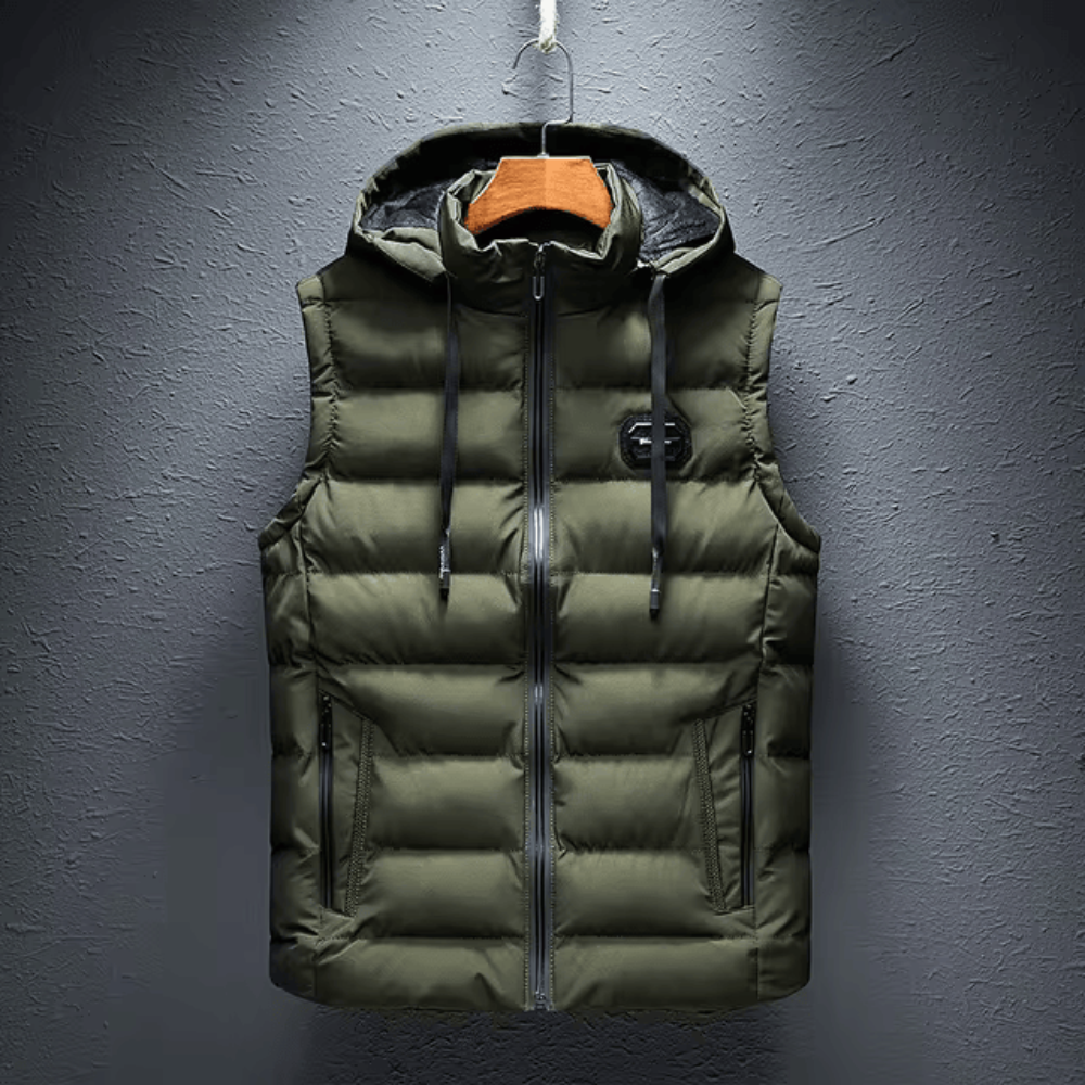 Levoire | Gilet Rembourré Avec Capuche Vert