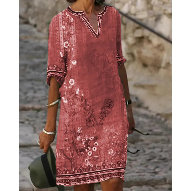 Levoire | Robe de style pour femme - Vert Rouge