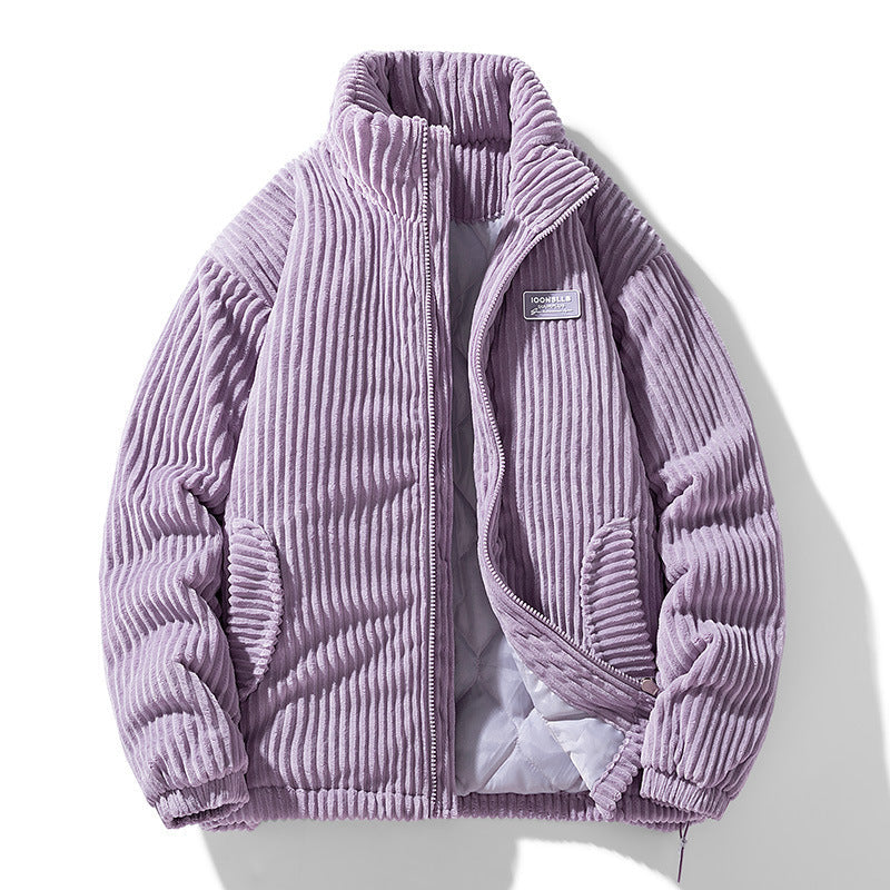 Levoire | Veste En Corduroy Rétro Épaisse Lila