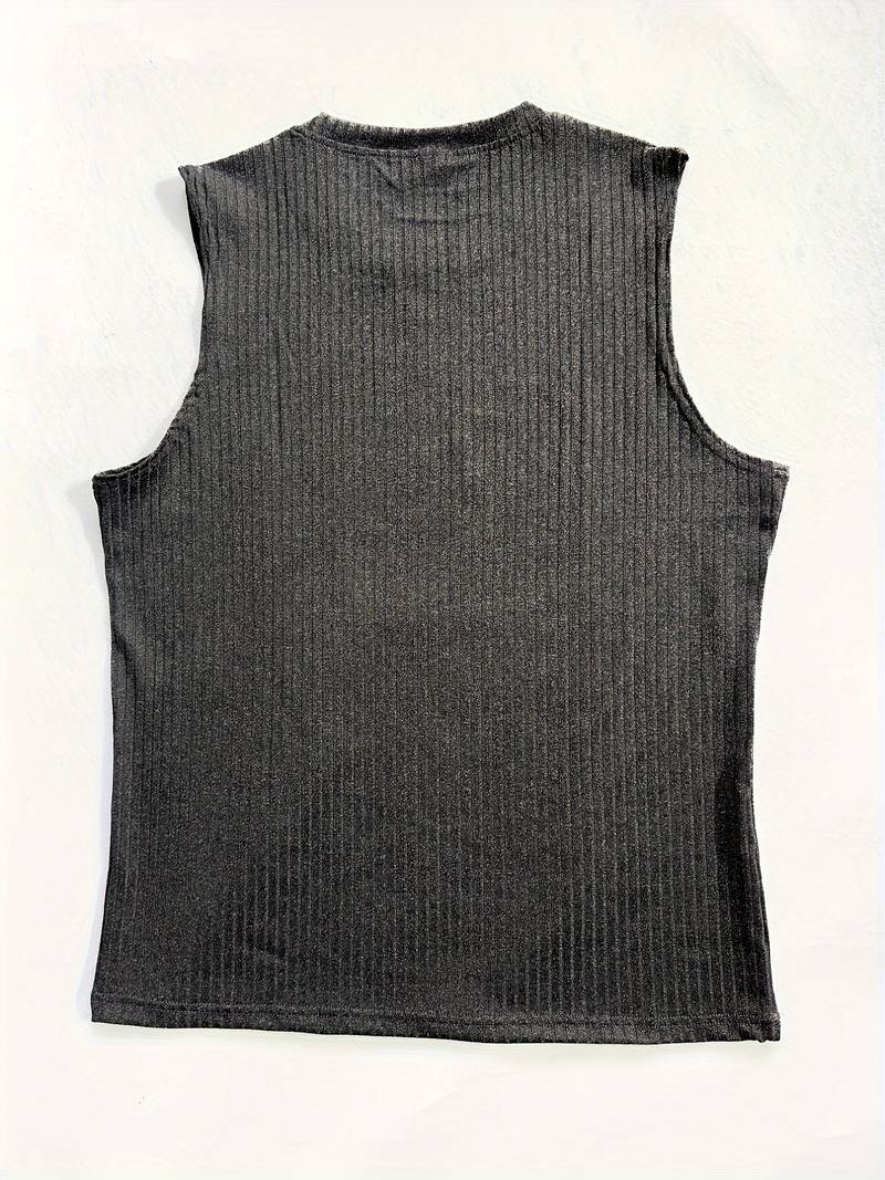 Levoire | Débardeur En Tricot Côtelé Avec Une Haute Teneur En Élasthanne Et Un Décolleté En V