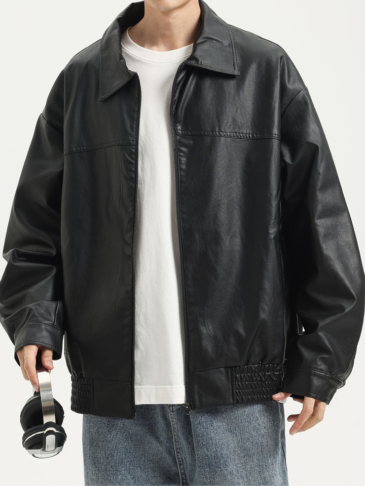 Levoire | Veste Pour Hommes En Cuir Pu Élégant