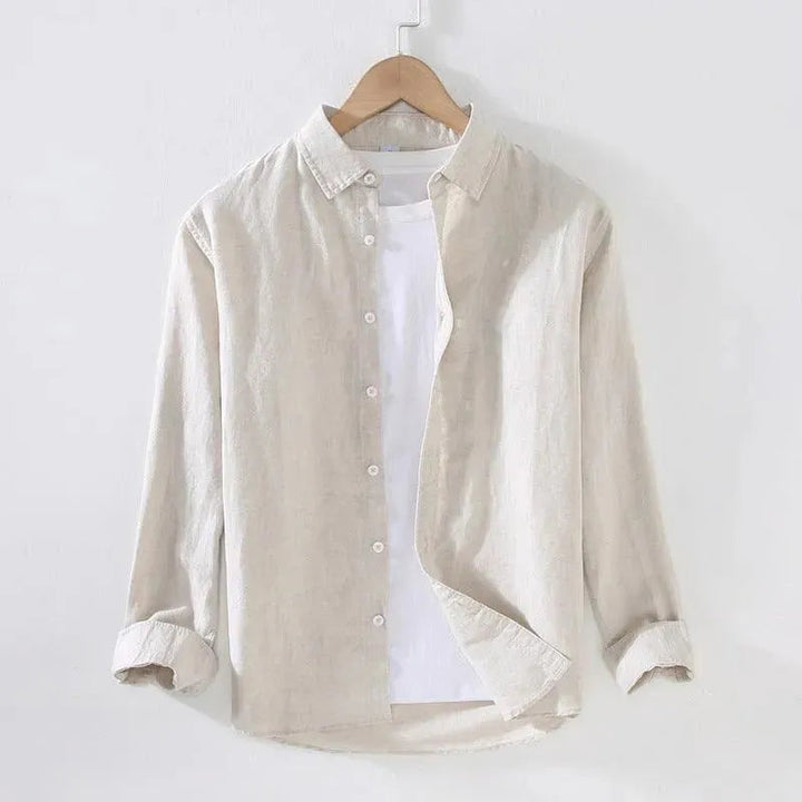 Levoire | Chemise en lin à manches longues Beige