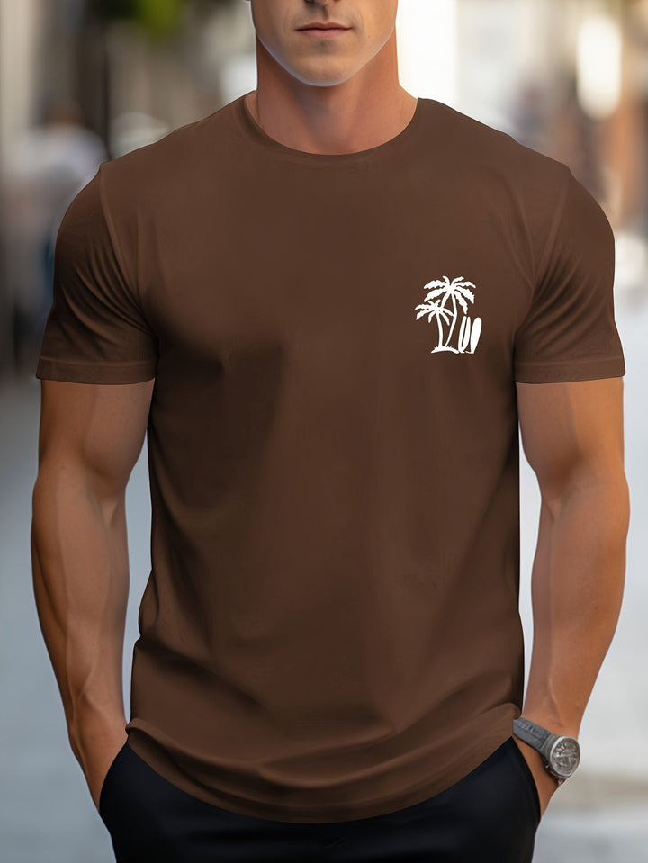 Levoire | Rennon Été T-Shirt Avec Motif De Palmier En Bois De Coco En Vert Menthe