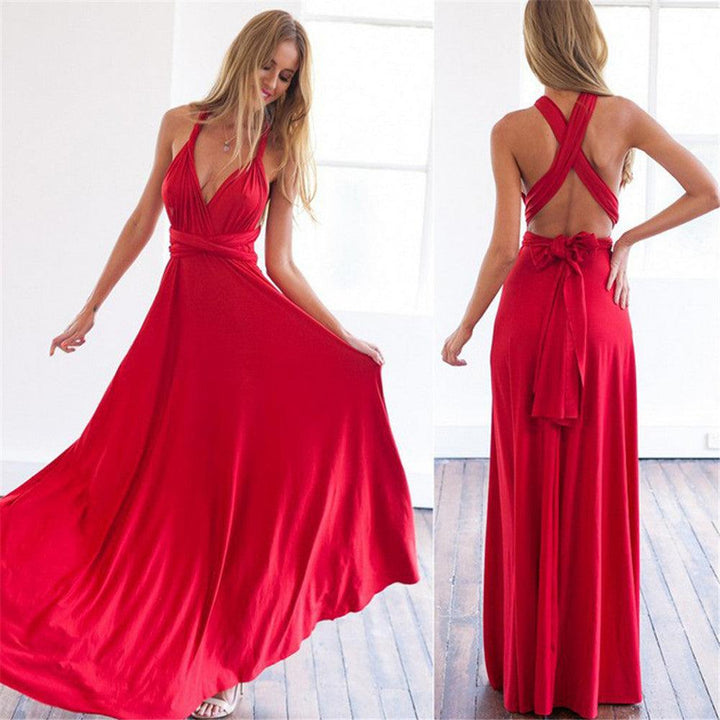 Levoire | Robe Maxi À Enfiler Avec Décolleté Et Détail En Ruban Pour Femmes Rot