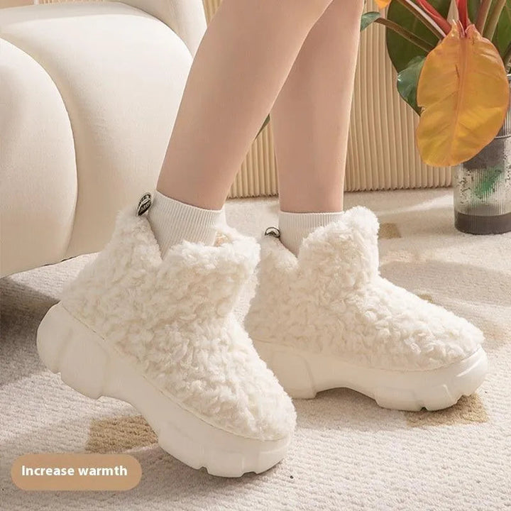 Levoire | Bottes anti-dérapantes en velours chaud doublées Blanc