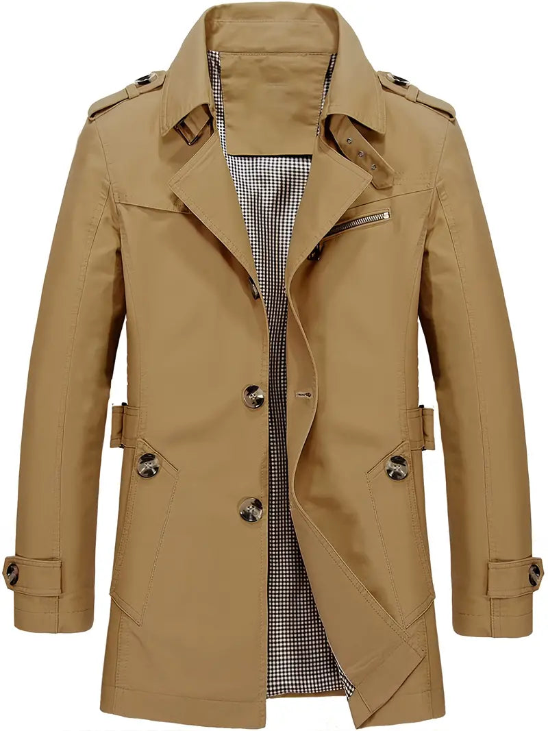 Levoire | Chemise Coton Taille Plus Homme Printemps et Automne Vert foncé khaki