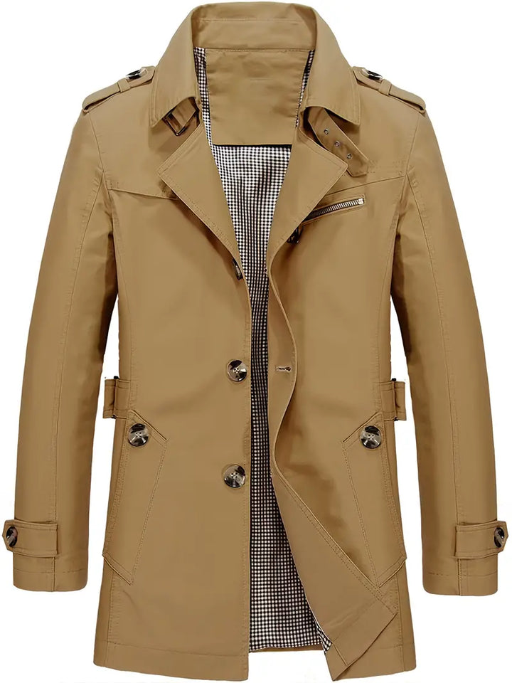 Levoire | Chemise Coton Taille Plus Homme Printemps et Automne Vert foncé khaki