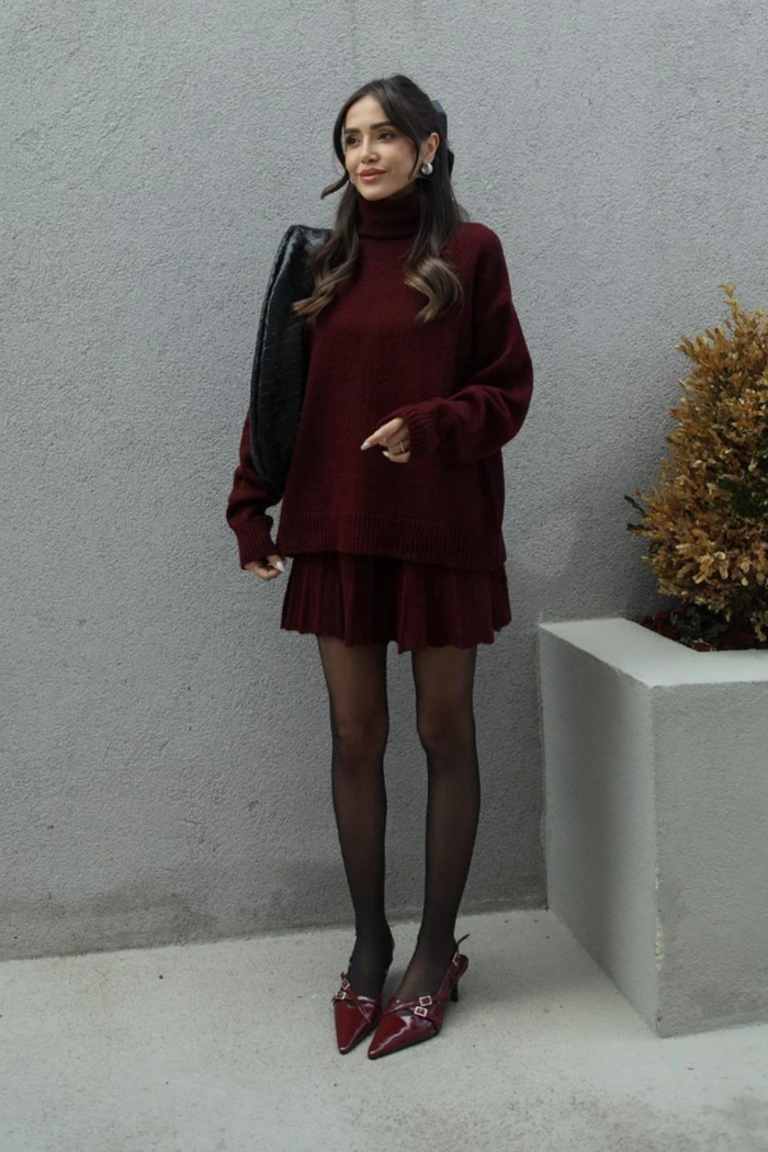 Levoire | Pull Entierement Tricote Rot