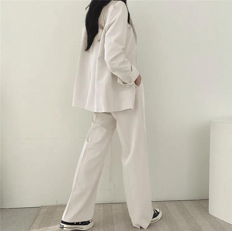 Levoire | Sur Mesure Blazer Et Pantalons Droits Set Pour Femmes
