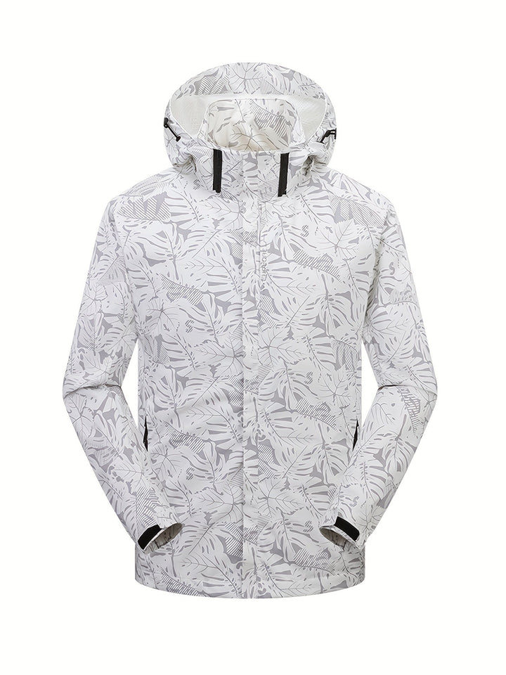 Levoire | Veste Coupe-Vent Décontractée Imperméable Avec Capuche Tarnation-Blanc