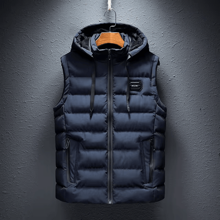 Levoire | Gilet Rembourré Avec Capuche Bleu