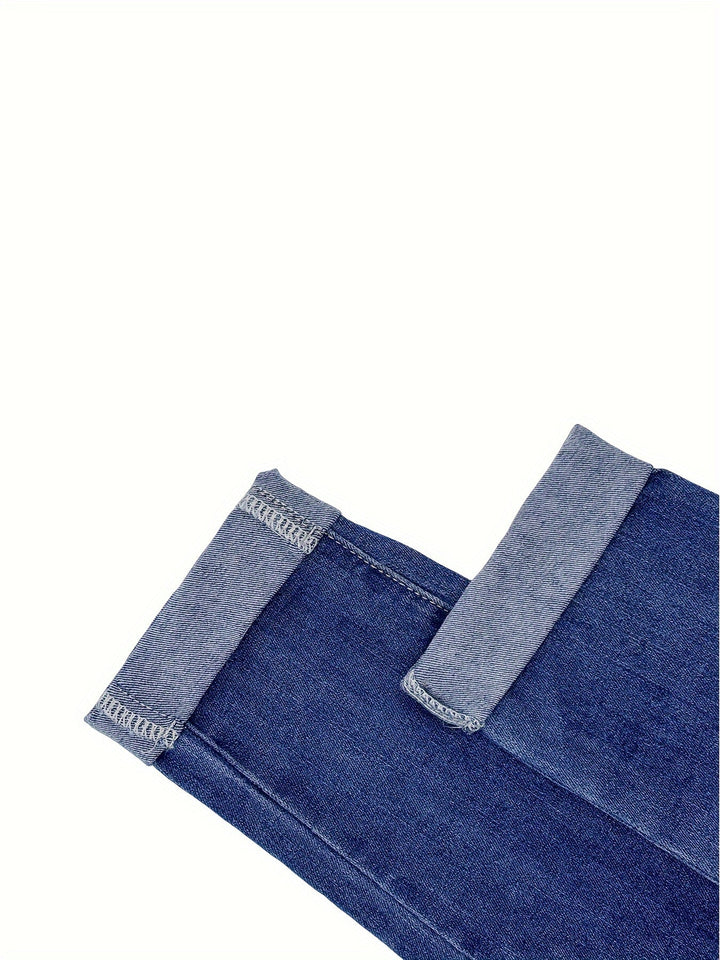 Levoire | Veste En Jean Skinny Fit Bleue Uni Lavable