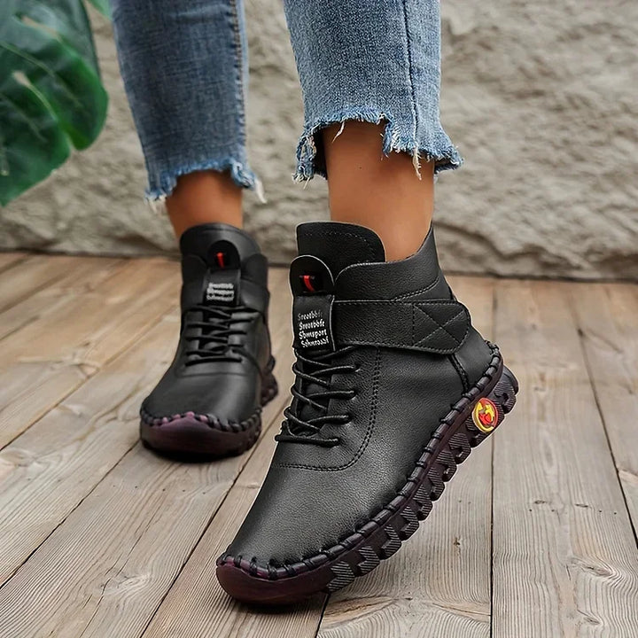 Levoire | Bottes Lisses Confortables Avec Tige En Fourrure Et Semelle Lisse Noir