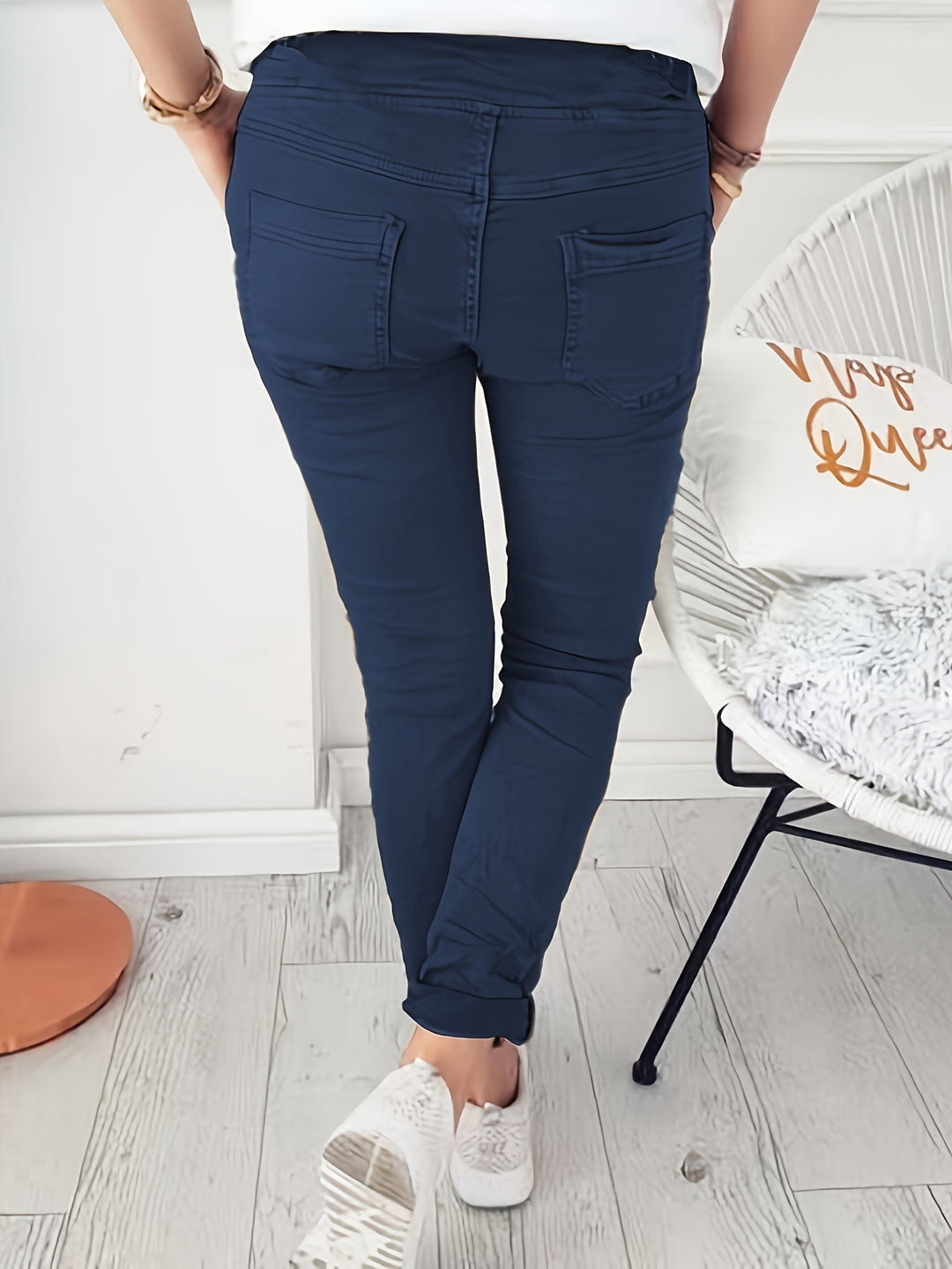 Levoire | Pantalon Uni De Couleur Avec Cordon