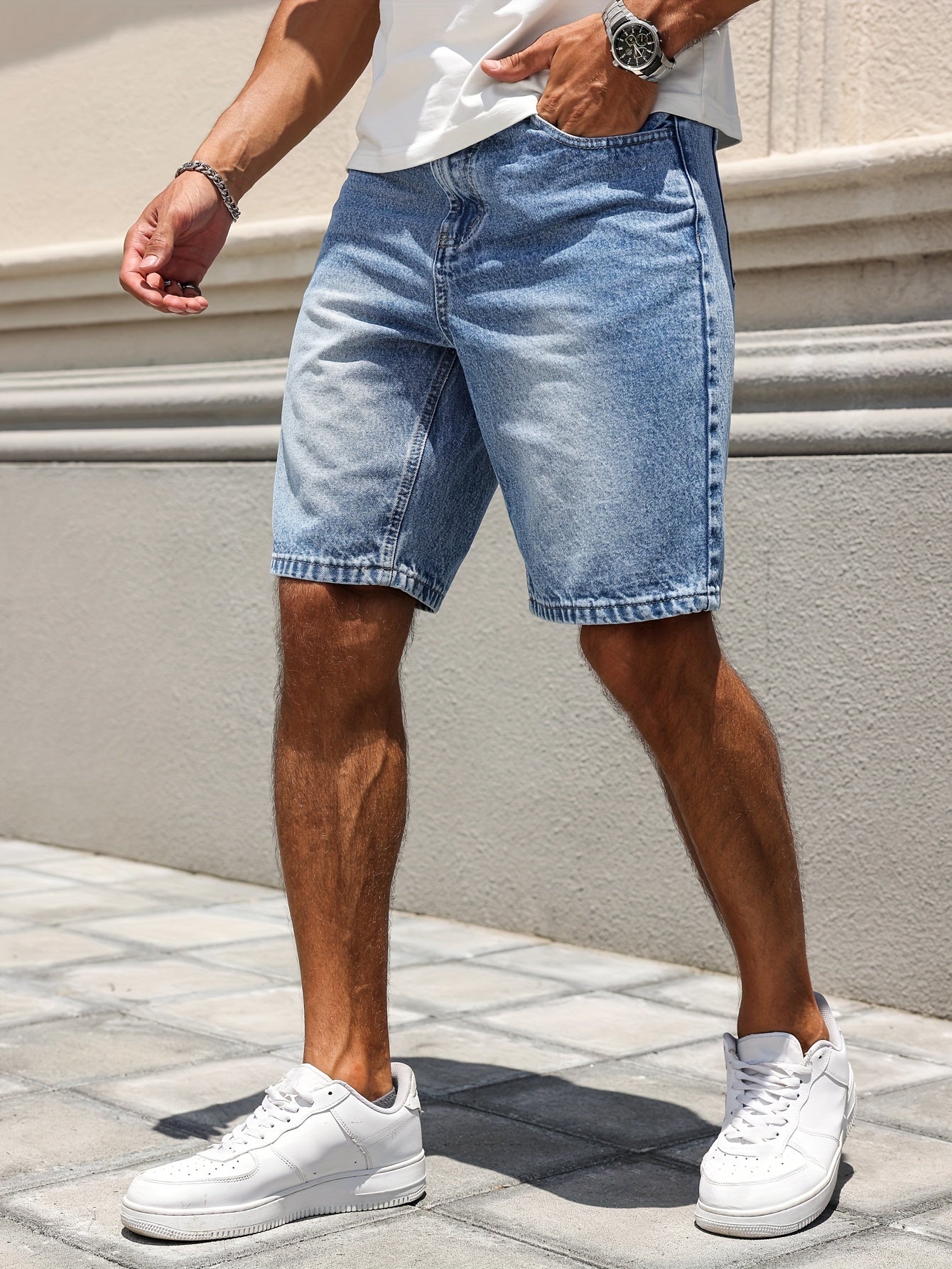 Levoire | Shorts En Denim D'Été Décontractés Pour Hommes À Jambe Droite