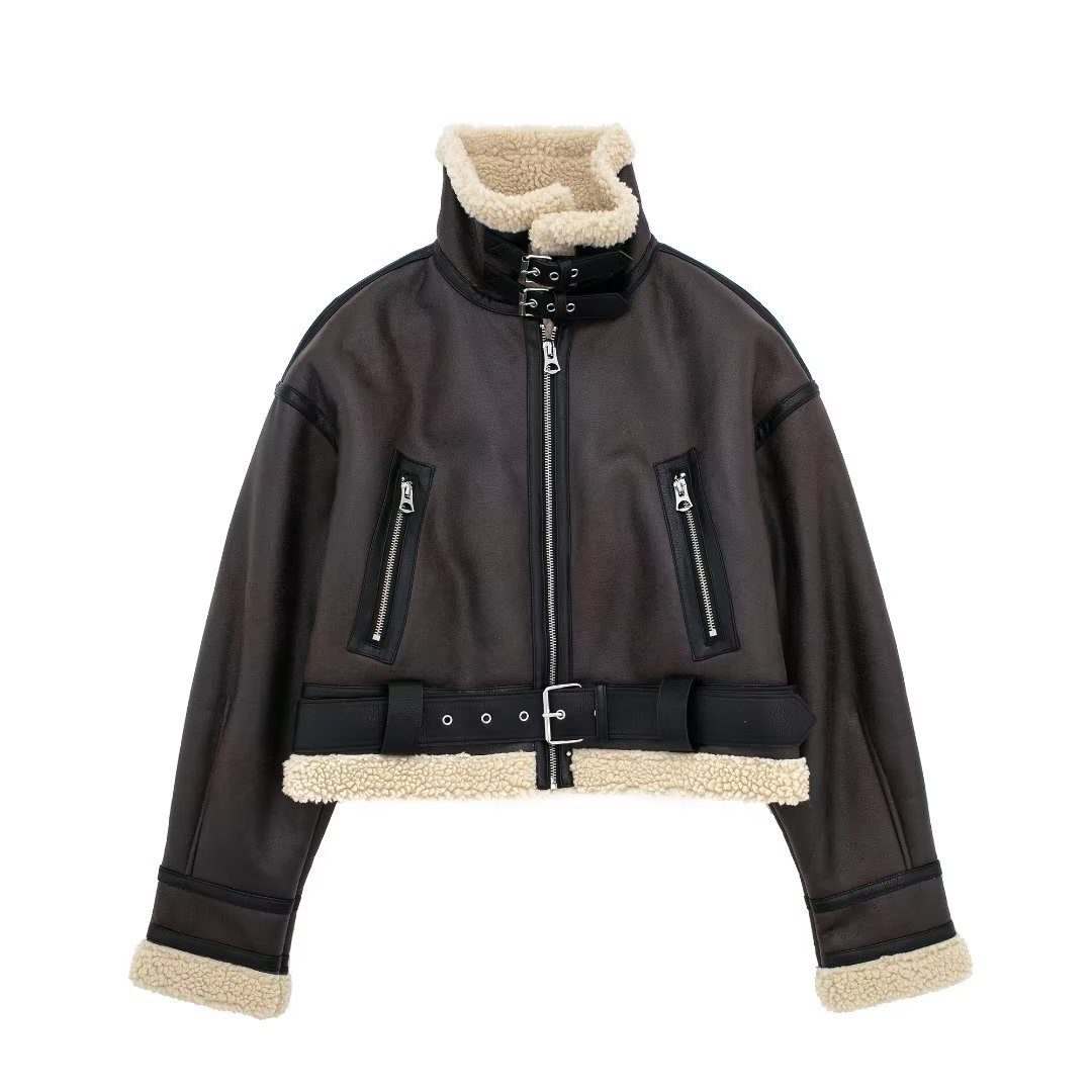 Levoire | Veste Réversible Courte Mode Femmes Braun